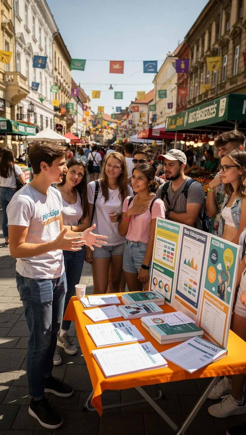 Személyes pénzügyi célok megfogalmazása, inspiráló idézetekkel a háttérben.